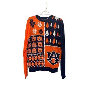Auburn University Ugly Christmas Sweater Orange Blue READ Size Large